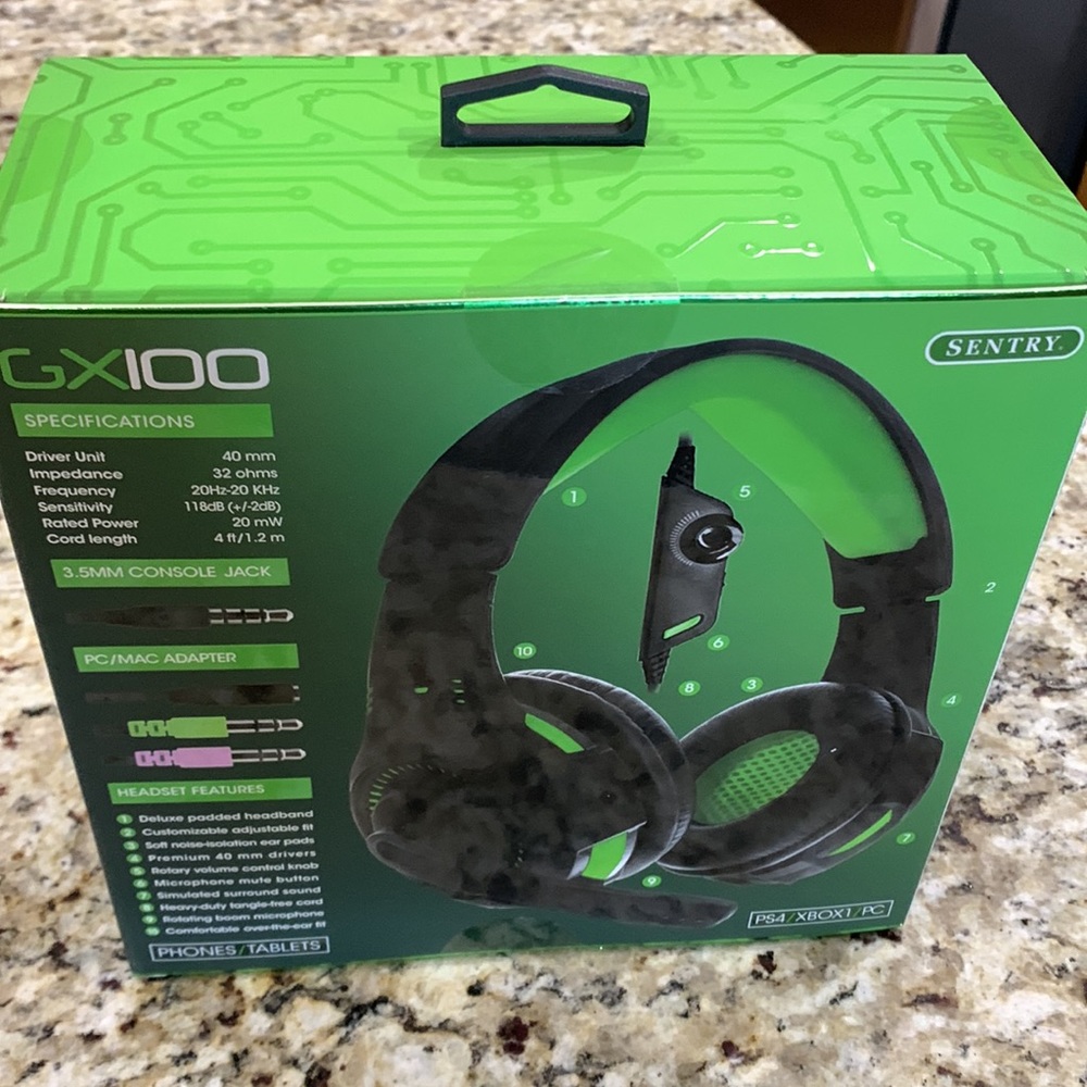 GX100 Sentry Universal gaming headset , NEW in green - Picture 5 of 8